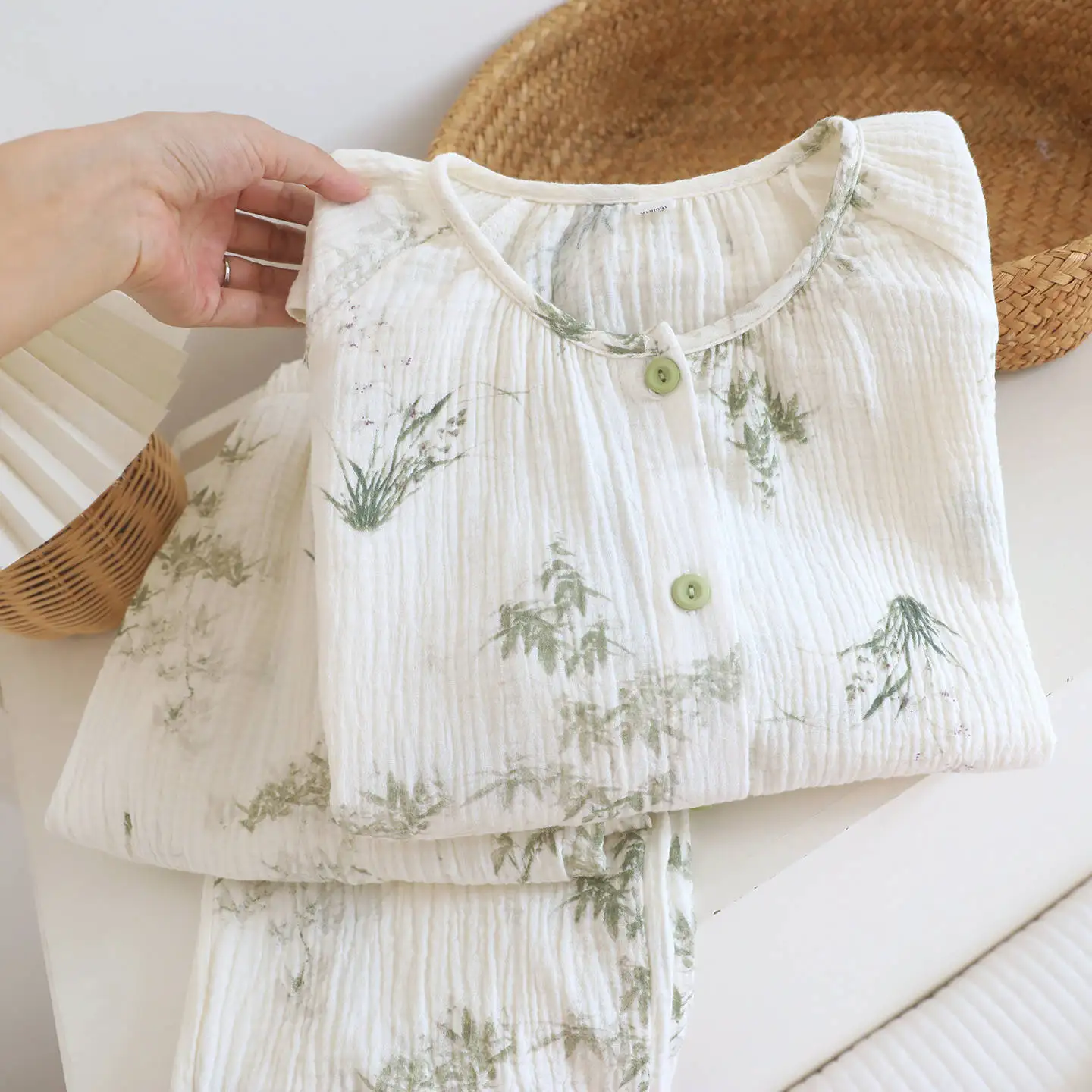 

Cotton Pajama Set Woman Night Clothes Comfortable Spring Autumn Two-Piece Ladies Set 2026 Long Sleeve Sleepwear Women's Nightie