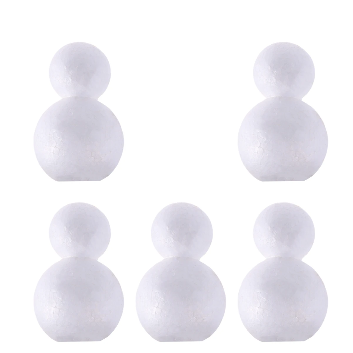 

5pcs Snowman Material Unfinished Foam Ornaments for DIY Christmas Decorations Craft Project Storage Easy