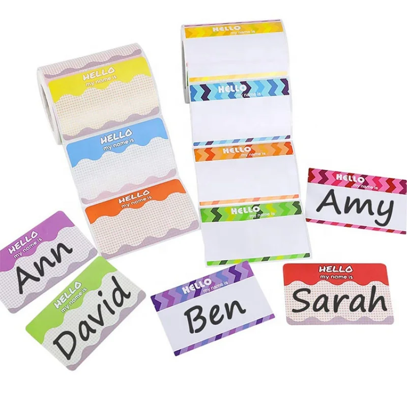 20 0 pieces.Custom.Personalized Custom Roll Logo name Label  Name Sticker Kids
