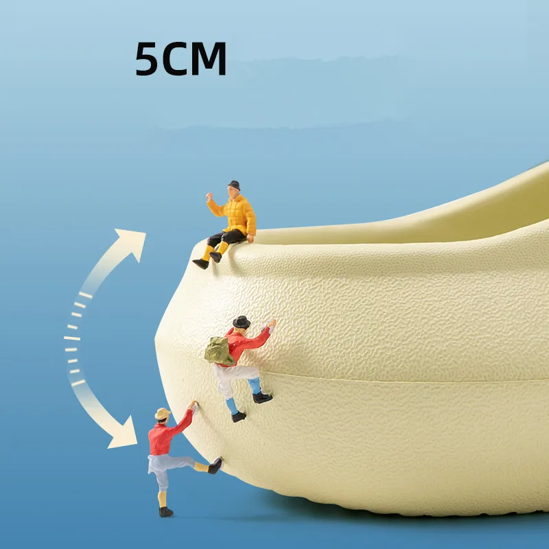 Couples Flip Flops For Men Women  2022 Summer Outdoor Solid 7 Clolor Anti-skid Beach 5cm Thick Sole Platform Slipper