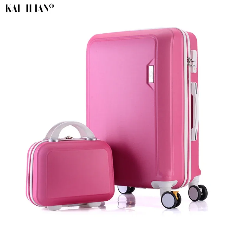 Imagem -02 - Abs e pc Travel Suitcase Conjunto para Mulheres Bagagem de Rolamento Roda Giratória Carrinho de Mão Bolsa de Cabine