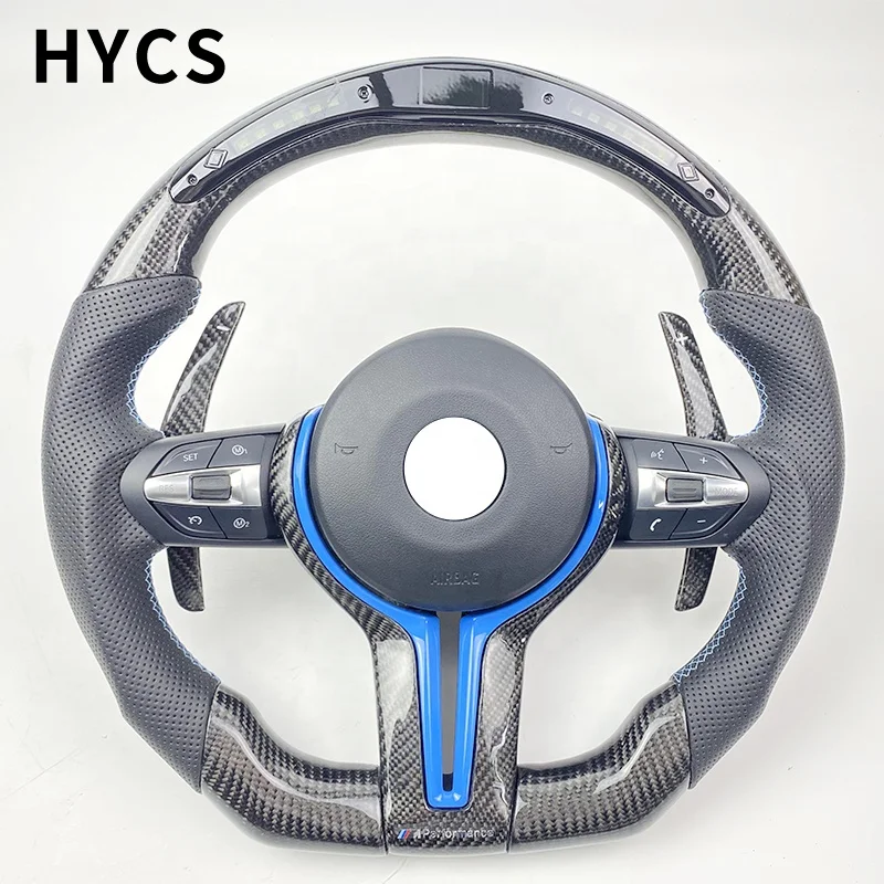 

Suitable for BMW Steering Wheel F30 F10 3 Series 5 Series X5x6 Carbon Fiber LED Steering Wheel Customization