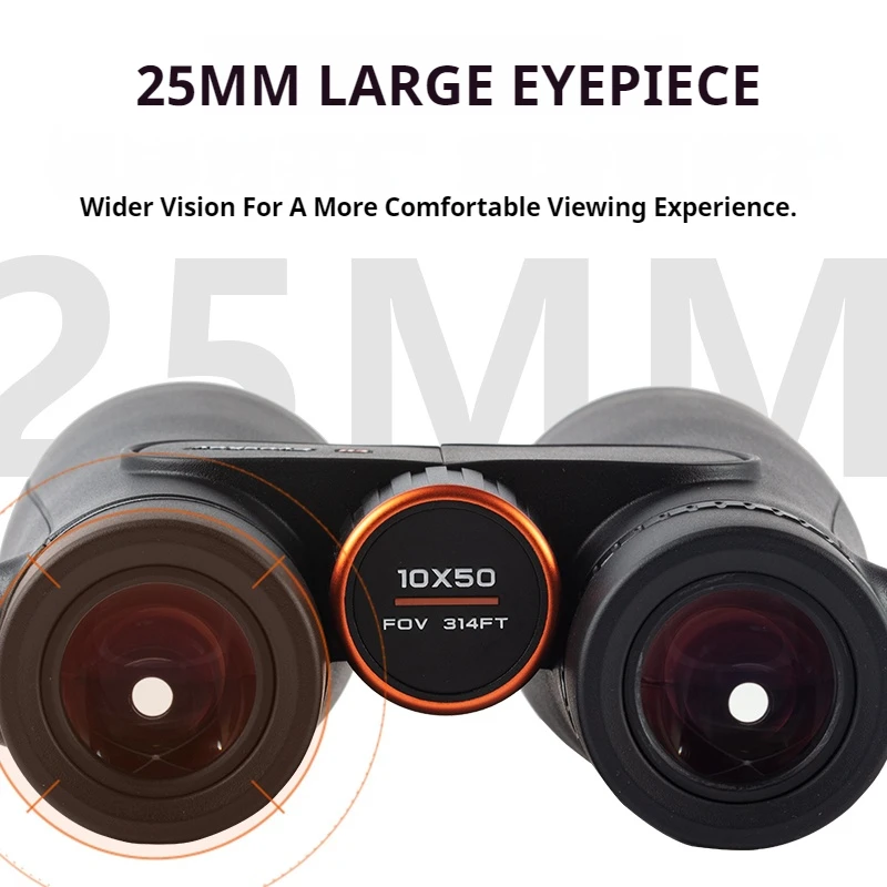 Eyeskey 10x50ED Professional ED Telescopes Fogproof Waterproof FMC BAK4 Prism Optics Binoculars for Hunting Camping Outdoor