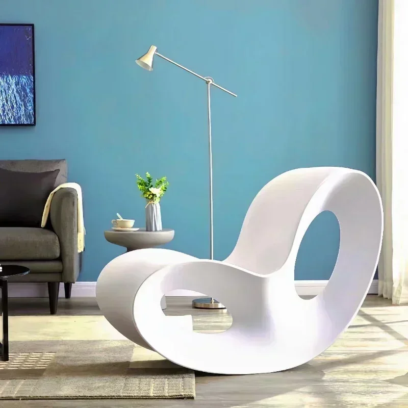 Mecedora nórdica ligera de lujo para exteriores, sillón perezoso creativo, silla de sala de estar con balcón Simple y moderna de ocio de alta gama