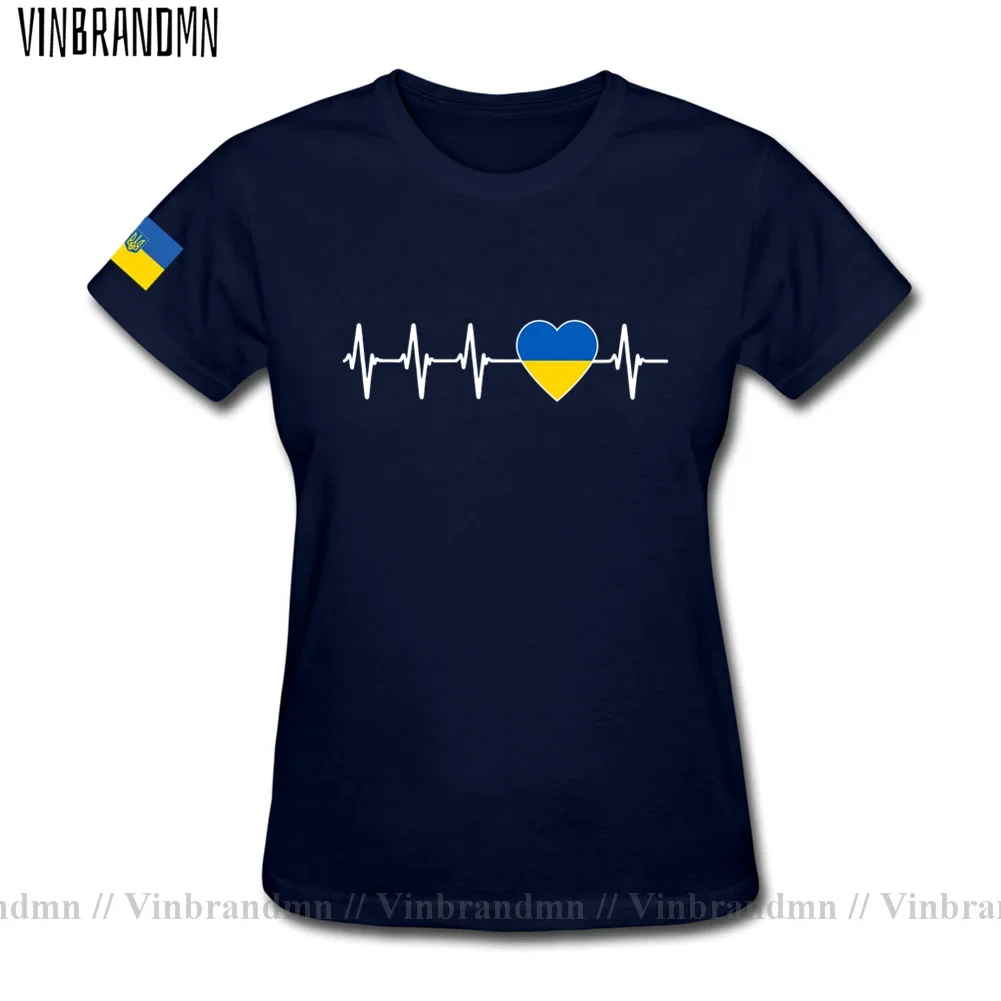 I Love Ukraine Country Flag Heart Family T-Shirt Ukrainian Heartbeat T shirts Country Sporting UKR Ukrayina Tshirts Camisa mujer