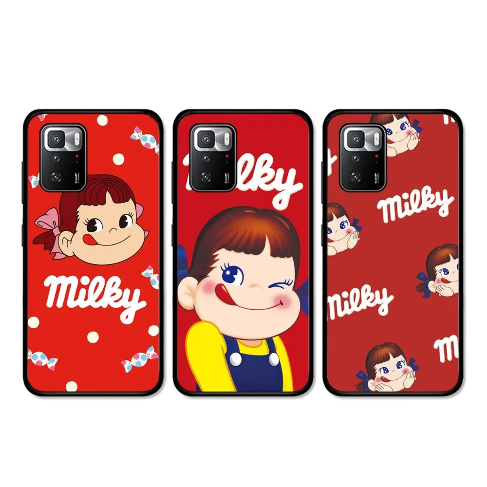 Fujiya-Milky Peko-Chan Phone Case For Redmi 5 6 7 8 9 10 plus pro 6 7 8 9 A GO K20 K30 K40 pro plus F3 Fundas