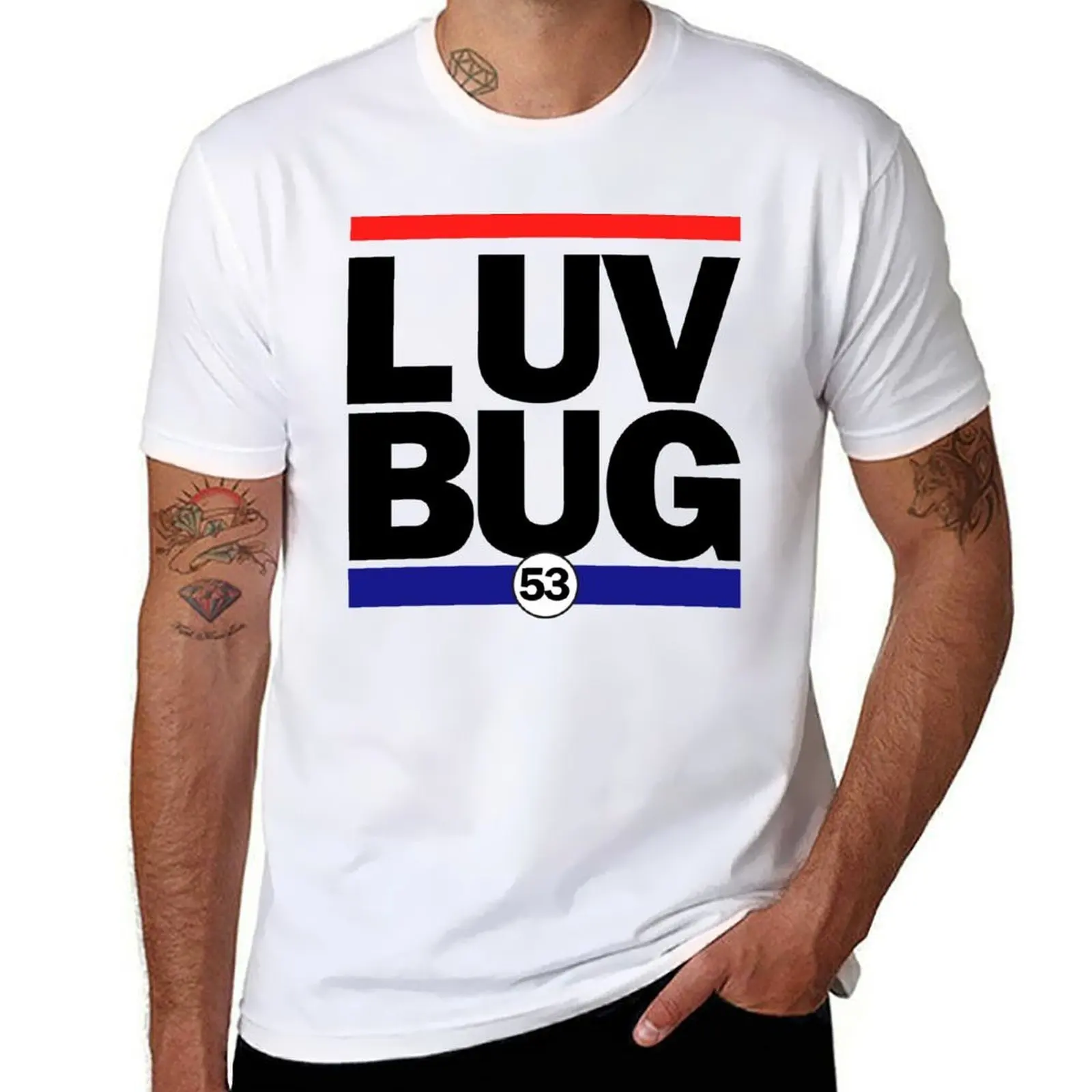 Футболка LUV BUG для мужчин, 100% хлопок, люксовый бренд