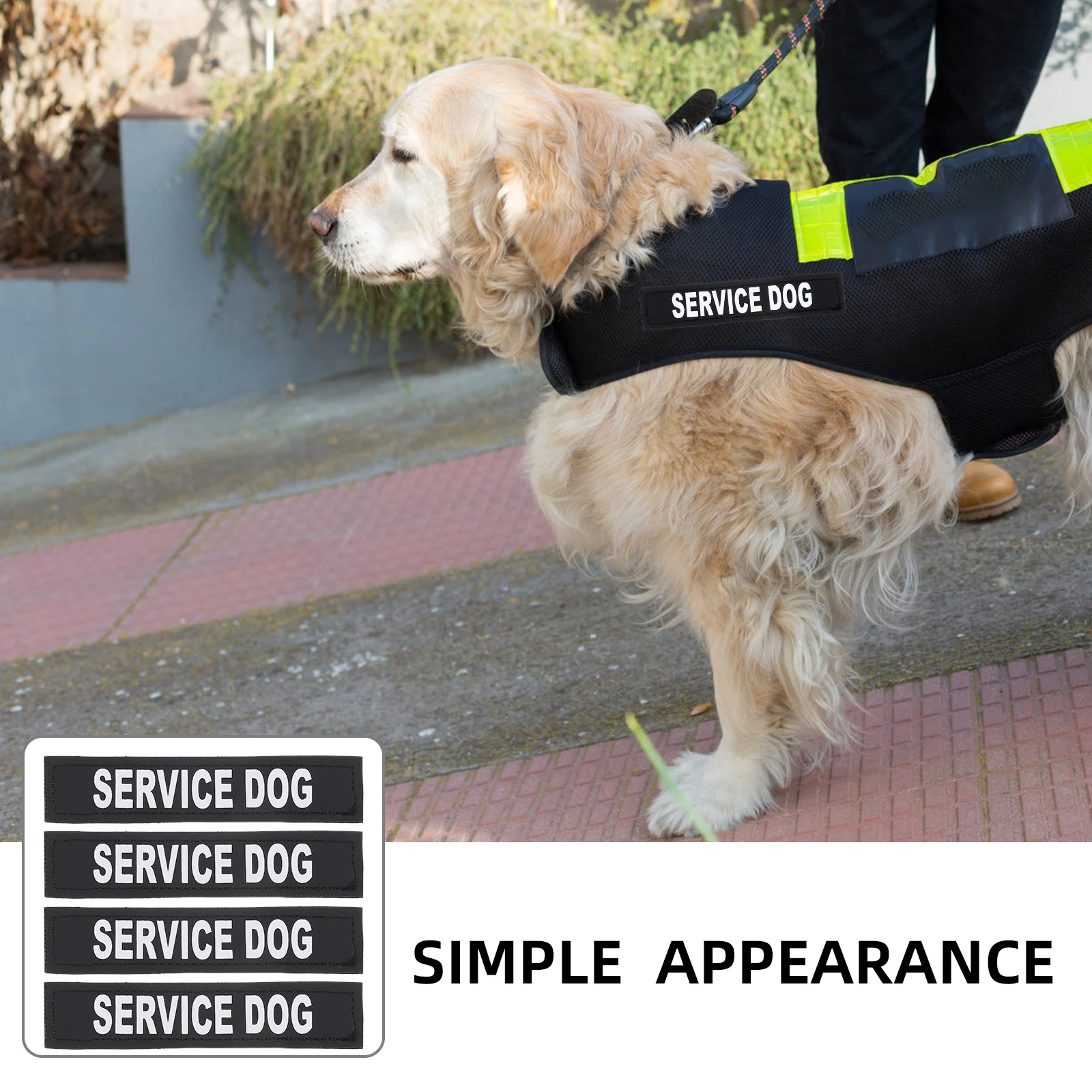 

2Pairs Reflective Stickers for Dog Vests Creative Design Pet Clothing Labels for Special Occasions Reflective Dog Vest Dispatch