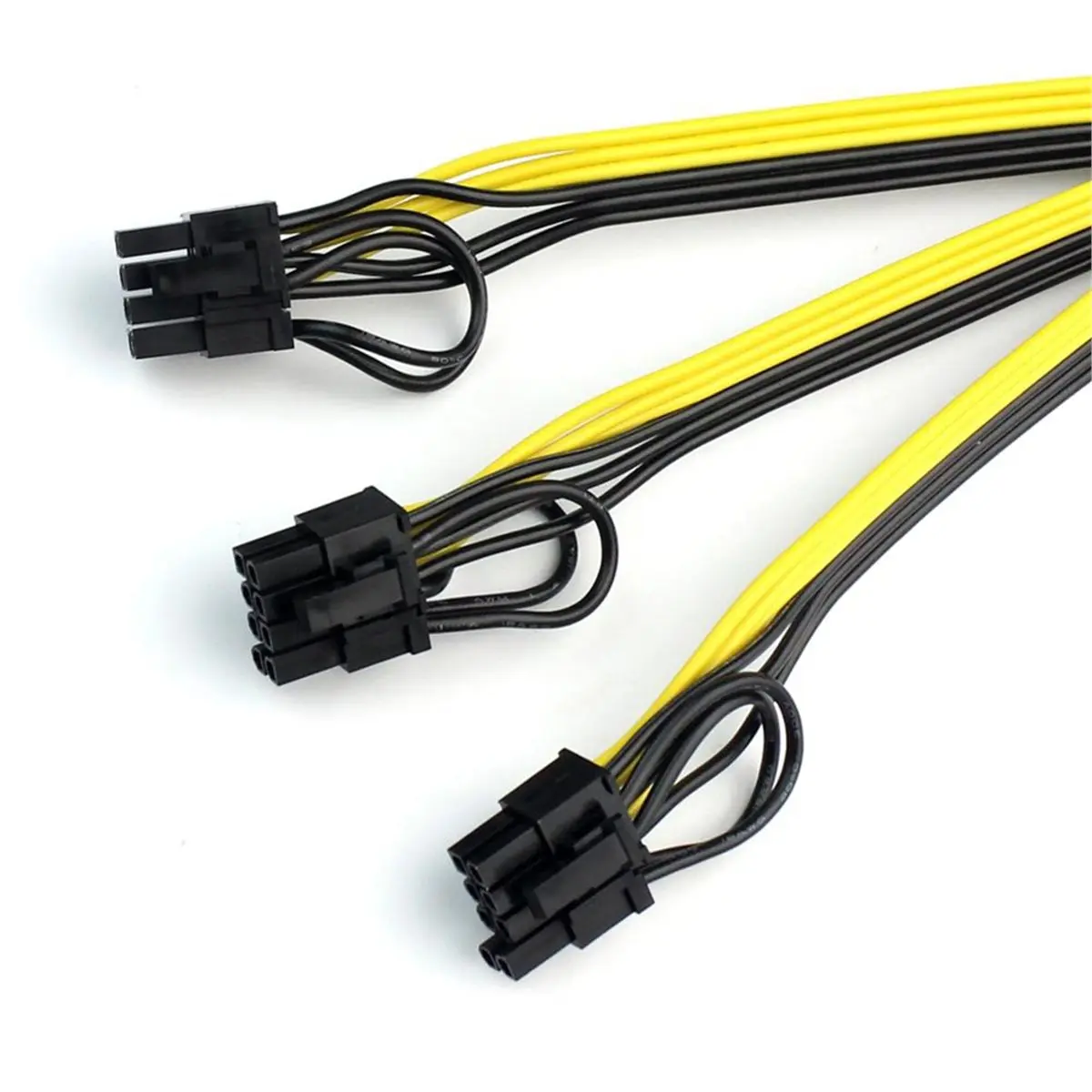 (A23G) Power Supply Cable 6+2 Pin Card Line 1 to 3 6pin + 2pin Adapter Cable 12AWG+18AWG Splitter Wire for Miner Mining BTC