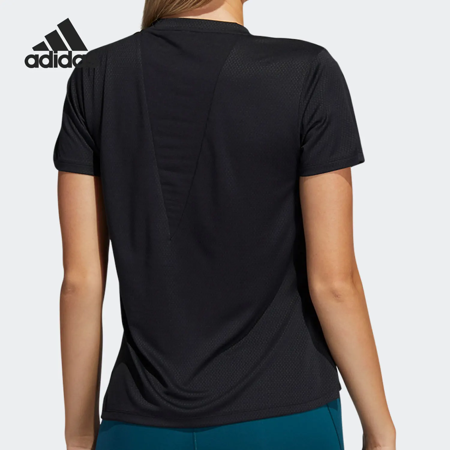 Adidas genuine seasonal new women's simple solid color short sleeved sports T-shirt H20744