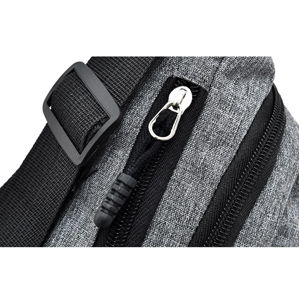 Adjustable Grey Sports Waist Bag Durable Oxford Cloth Running Belt Large Capacity Men Fanny Pack Outdoor Sports Accessories