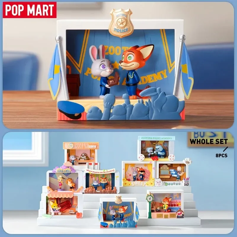 POP MART Zootopia resaltar momento serie escena conjuntos Anime figura de acción Guess bolsa ornamento figuritas decoración del hogar muñecas de escritorio