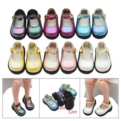 3.2*1.6cm Doll Shoes Clothes Accessories For 10cm Cotton Dolls PU Leather Shoes bjd Doll Fashion Boots DIY Doll Gift Toys