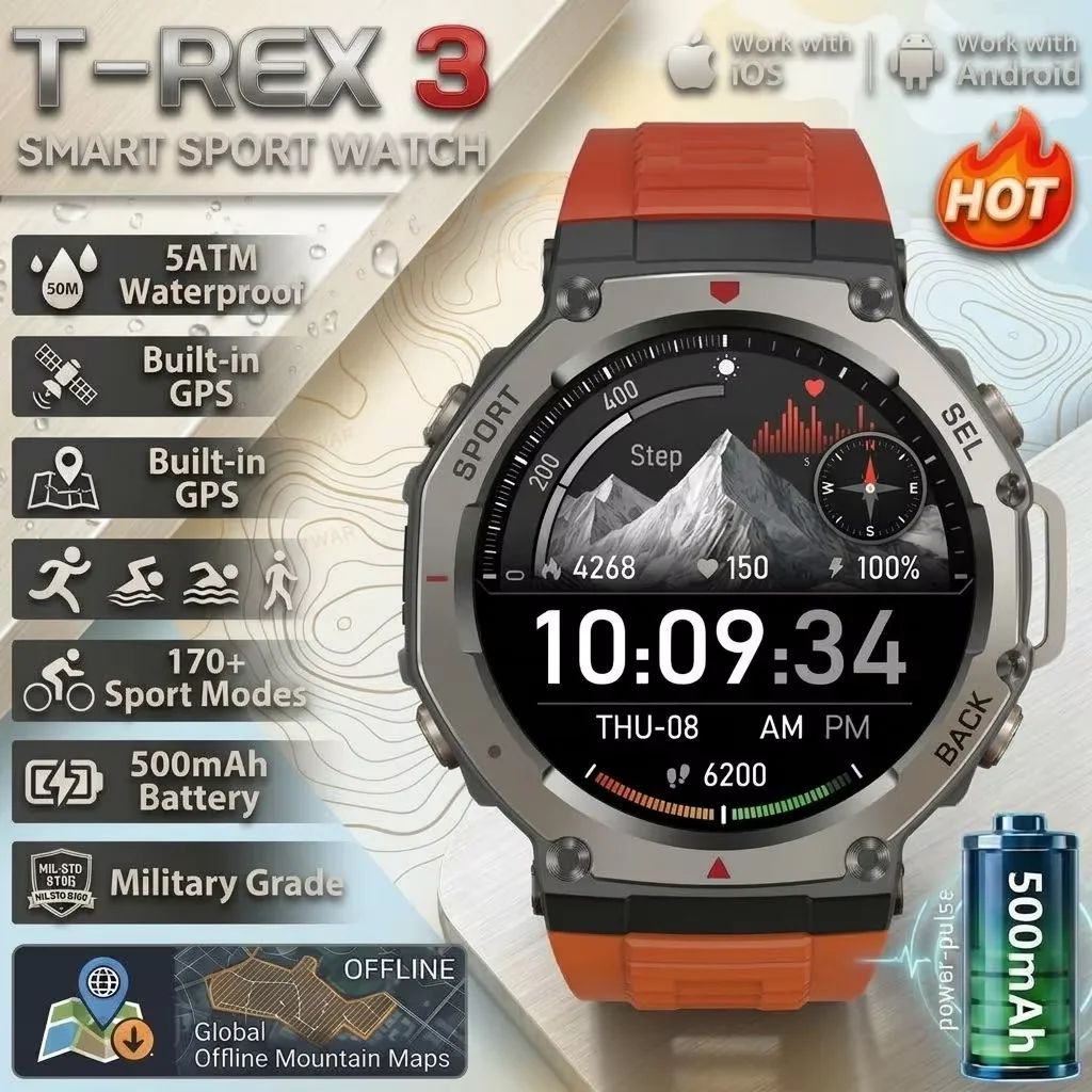 Smartwatch VWAR T-Rex 3 GPS 5ATM