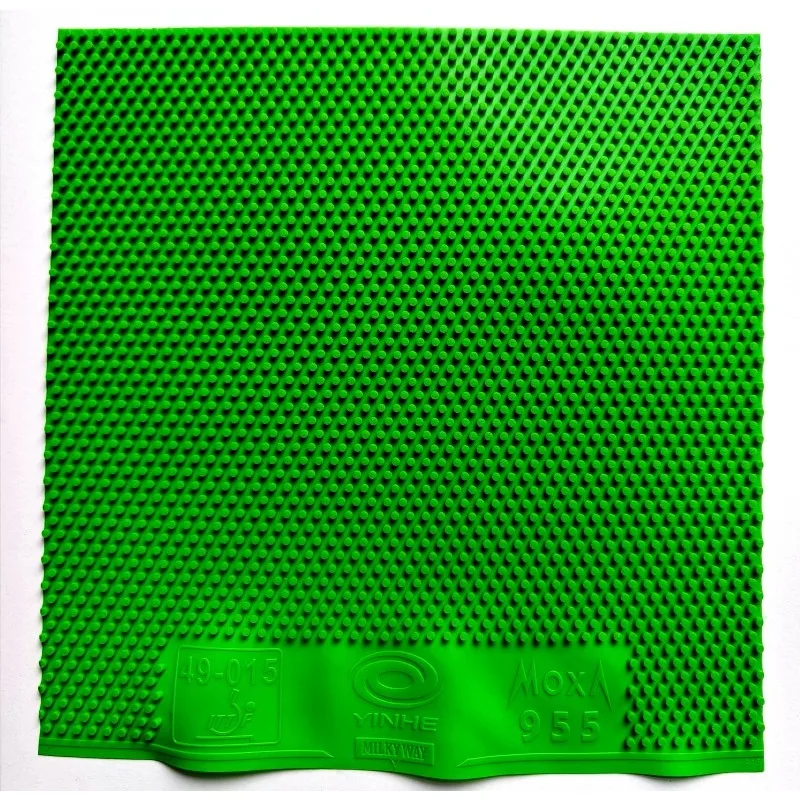 

Накладка для настольного тенниса YINHE Cured 955 Green Blue с длинными шипами OX, средними частицами, без губки, антиспиновая