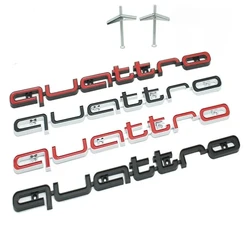 3d abs quattro emblema grade dianteira do carro emblema para audi quattro a3 a4 a5 a6 a6l a7 a8 q3 q5 s3 s4 s5 rs3 rs4 rs6 acessórios de crachá