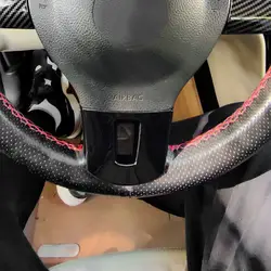 Car Accessories Steering Wheel Panel Protective Cover Trim For VW Golf 6 Mk6 Passat B7 CC EOS Tiguan Jetta Touran Sharan Caddy