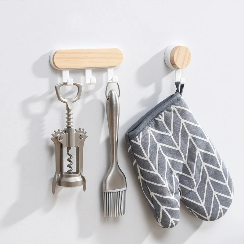 2pcs nonporous ABS adhesive hook doors and windows clothing kitchen wall hook household storage collection appliances.