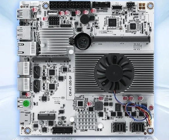 DDR5 RAM, Dual M.2 NVMe, 10Gbps Ethernet, PCIe Expansion, 8-Bay SATA Array，Mini ITX NAS Motherboard with N150/N355