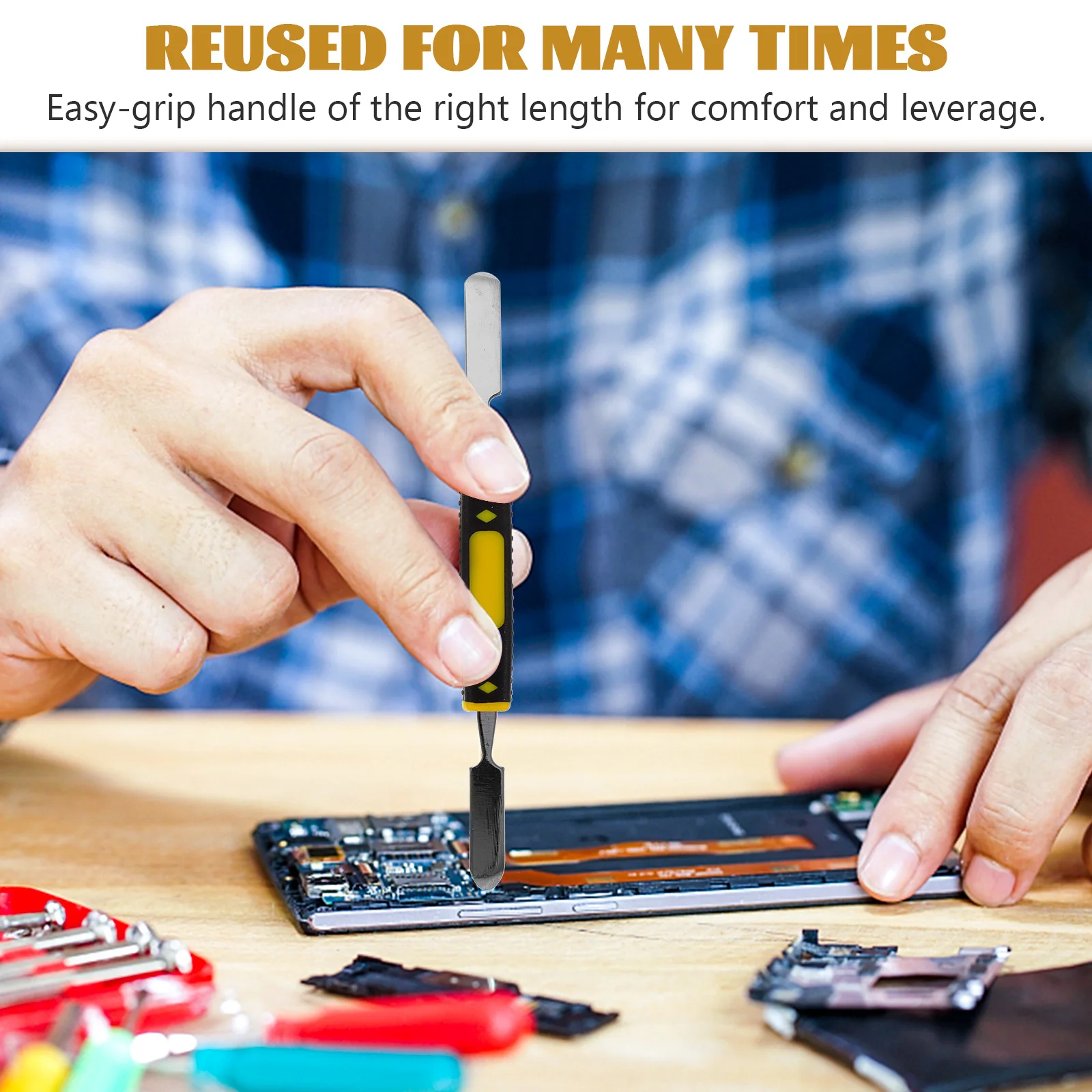 

6pcs Stainless Steel Phone Spudger Opening Stick Repair Tool For Smartphone Laptop Tablet Lcd Durable Lightweight Pry Bar