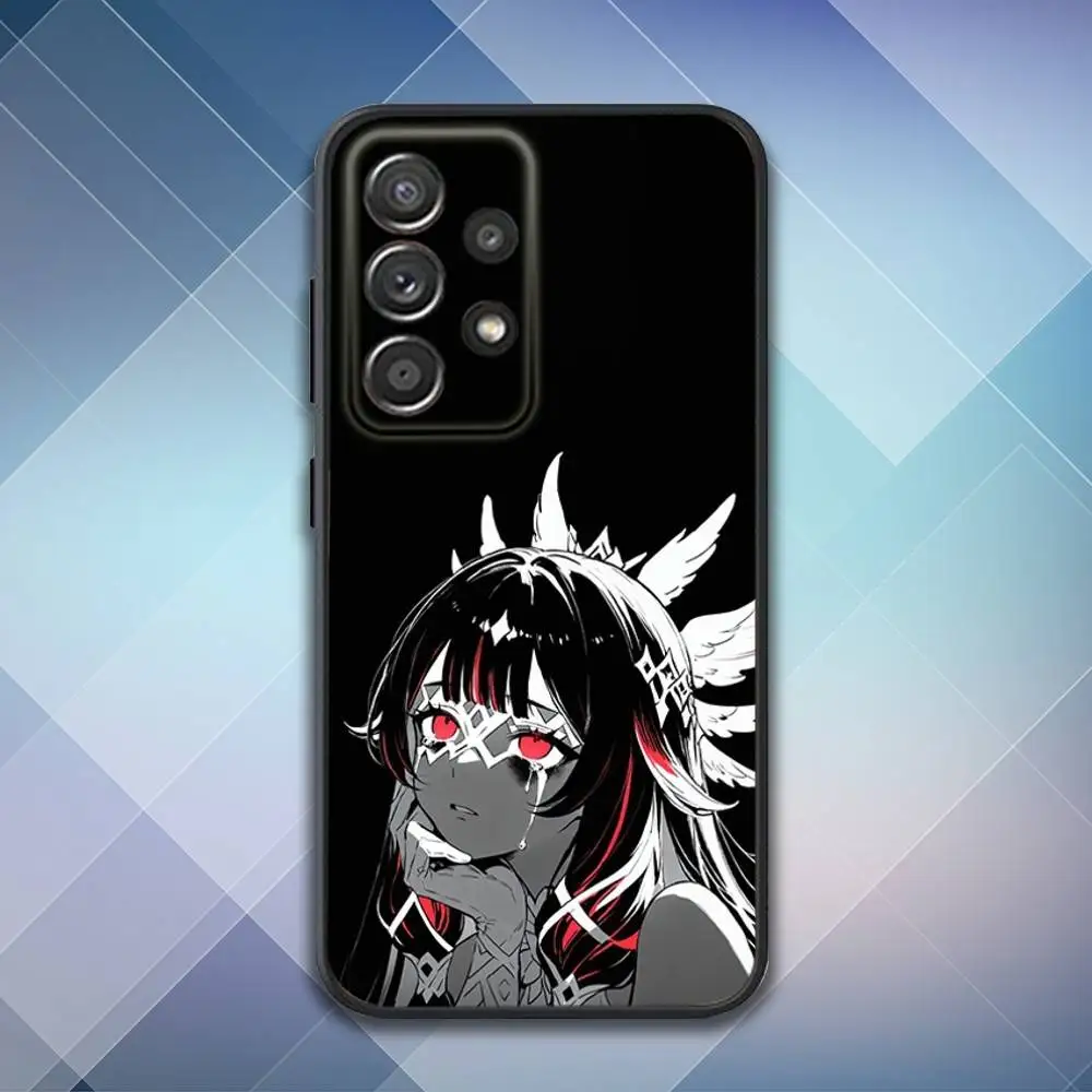 Custodia per telefono G-Genshin Impact Columbina per Samsung S25, S24, S21, S22, S23, S30, Ultra, S20, Plus, Fe, Lite, Note, 10.9,5G Cover nera