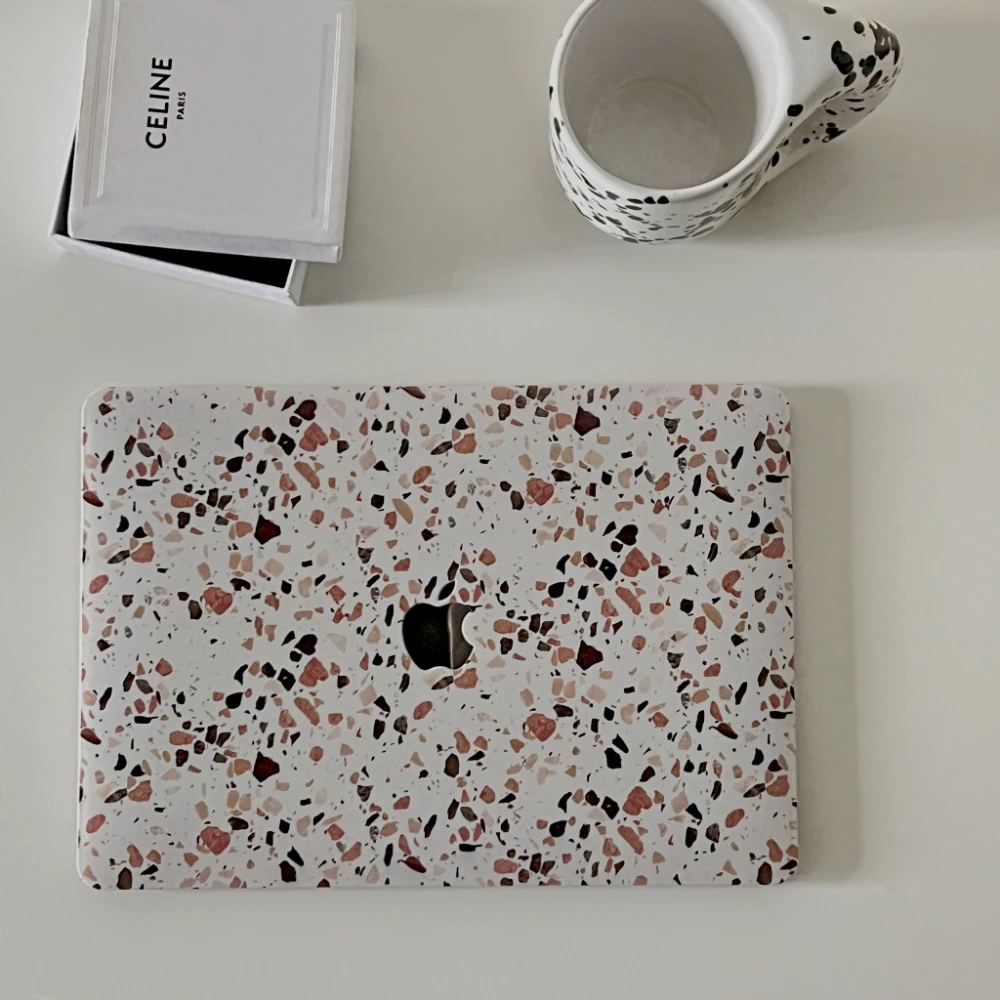 Ins Terrazzo Crystal Laptop Cover For Macbook Air 13 15in NEO M5 M4 A3240 A3113 A3241 A2941 A2337 Pro 14 16 M3 M2 M1 A2338 Case
