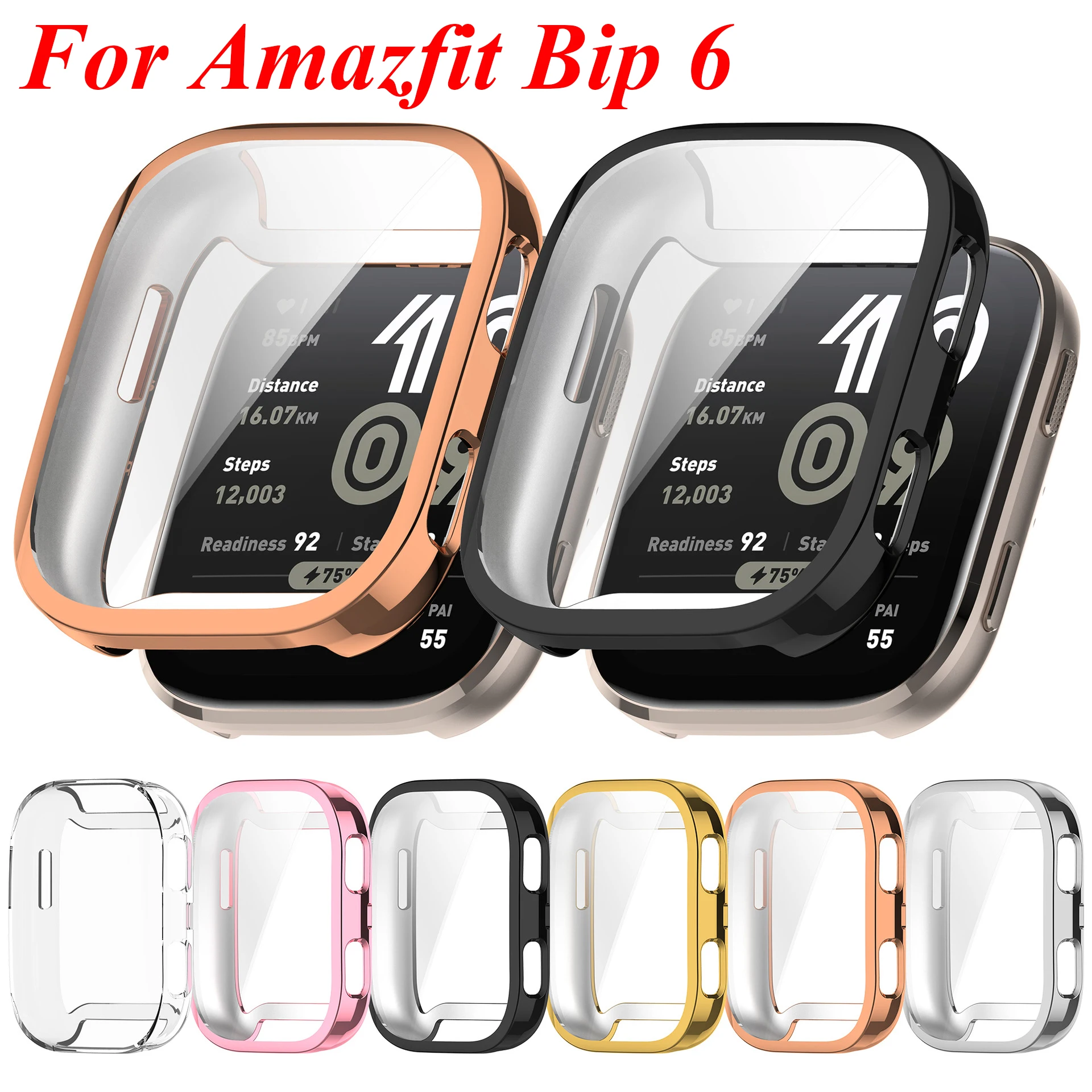 TPU Watch Case for Amazfit Bip 6 Full Coverage Cover Anti-scratch Screen Protector For Huami Amazfit Bip6 Smartwatch Accessories