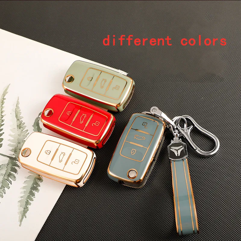 TPU Car Key Case Cover Holder Shell for VW Volkswagen Polo Golf Passat Beetle Caddy Tiguan Skoda Octavia Kodiaq Seat Leon Altea