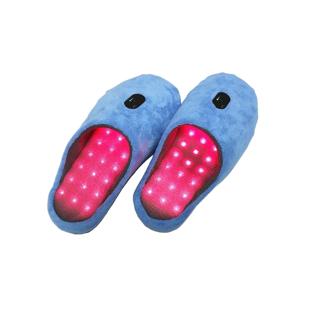 Shanglaite Red Light Therapy Slipper for Pain Relief Toes Instep with Red Light 660nm and Infrared Light 850nm and Blue 450nm