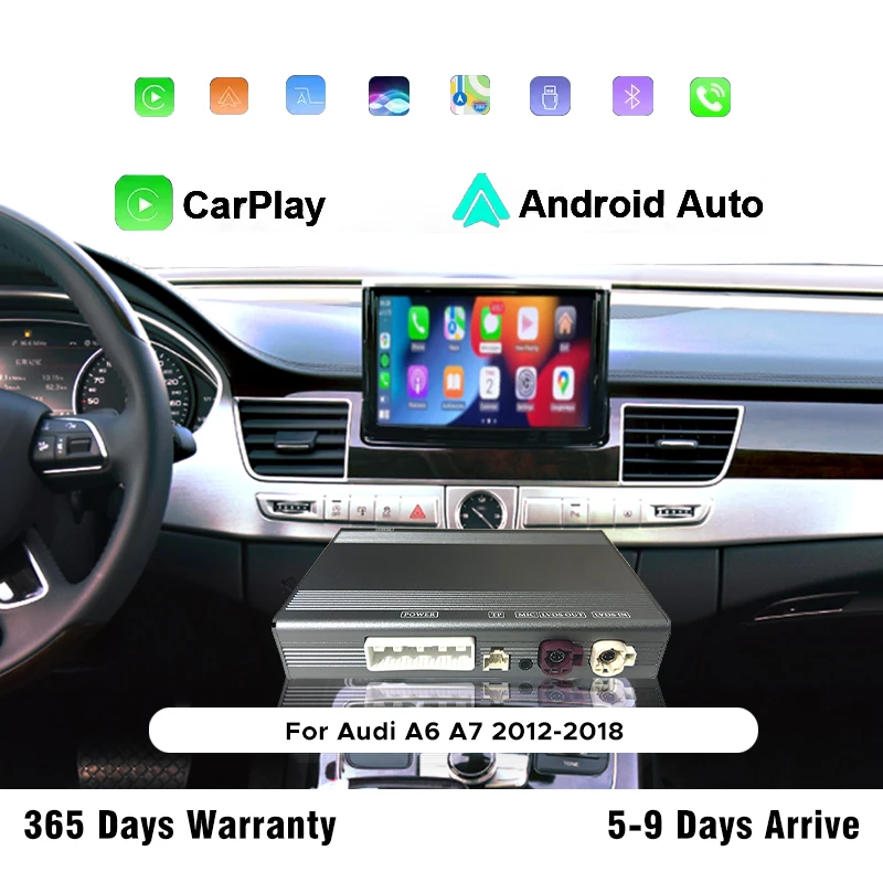 

Wireless CarPlay&Android Auto Interface For Audi A8 2012-2018 With Car DVD Player Mirror Link AirPlay Navigation Plug and Play