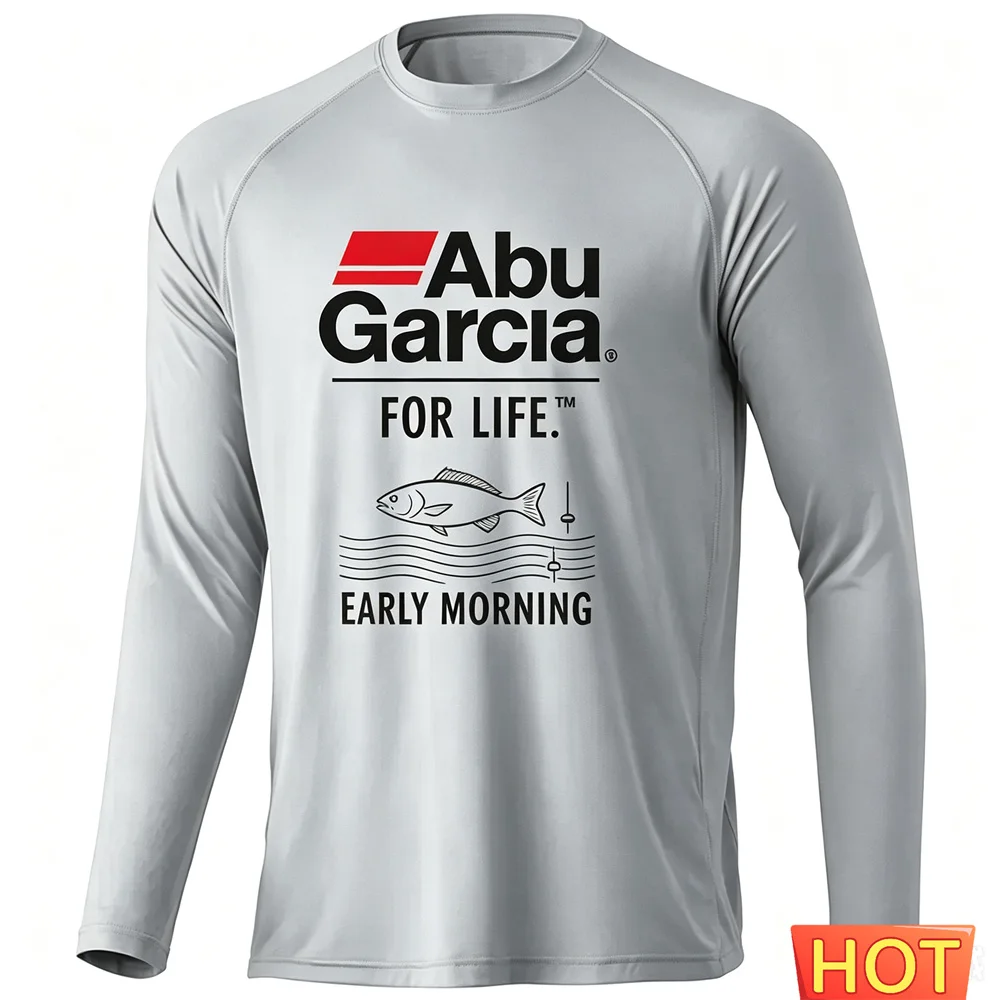 Summer Men's Outdoor Fishing Long Sleeved T-shirt Sunscreen Comfortable Men's Wild Fishing T-shirt Cotton Comfort T-shirts tops gallery 3