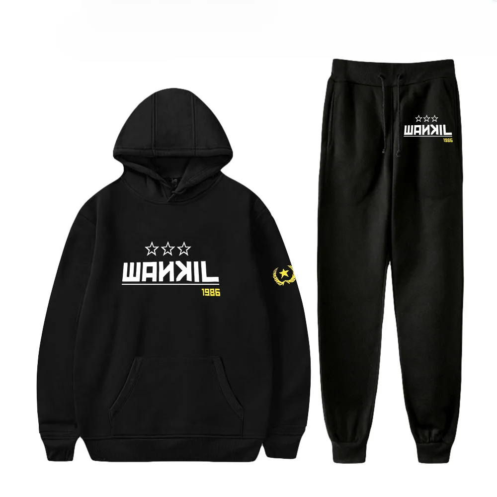 

Wankil Studio Merch Мужская спортивная одежда, повседневный спортивный костюм, комплект из двух предметов, топ и брюки, спортивный костюм для мужчин