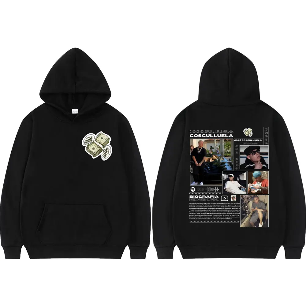 

Rapper Cosculluela Merch Hoodies Men's Women's Hip Hop Fashion Long Sleeve Sweatshirts Autumn Winter Casual Oversized Pullovers