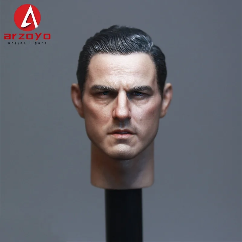 1/6 TM018 Tom Cruise Head Sculpt PVC Male Carving Model Fit 12-inch Soldier Action Figure Body Dolls