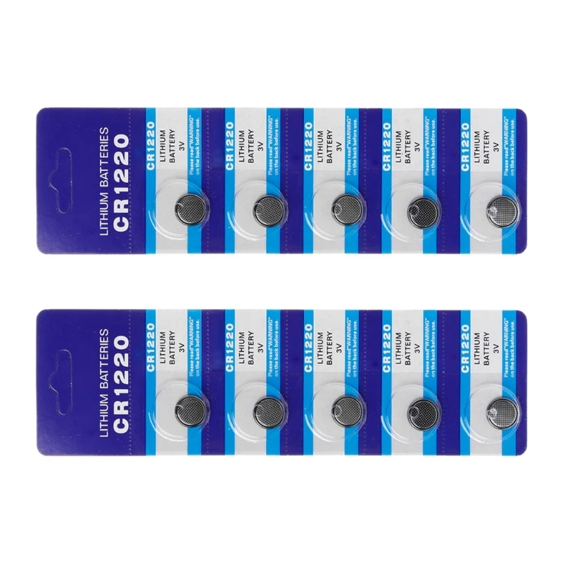 Quality CR1220 Batteries Coin Battery for Automotive Key Fob Reliable Power Performances and Easy Replacement 5pcs/10pcs