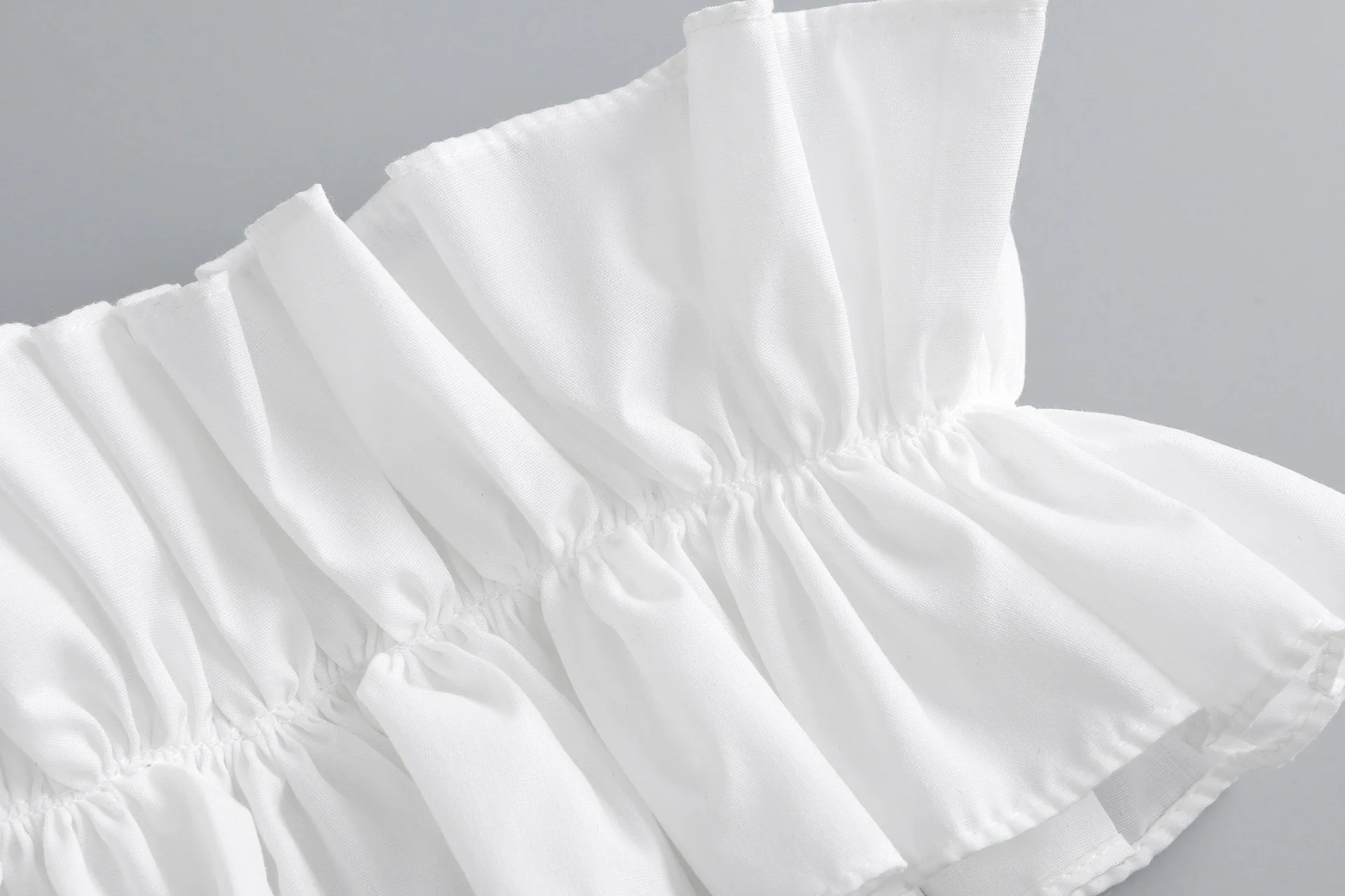 Women's Solid Colour Black White Vertical Cotton Fake Collar Ruffled Neck Collar Fashion Lace False Collar Four Seasons