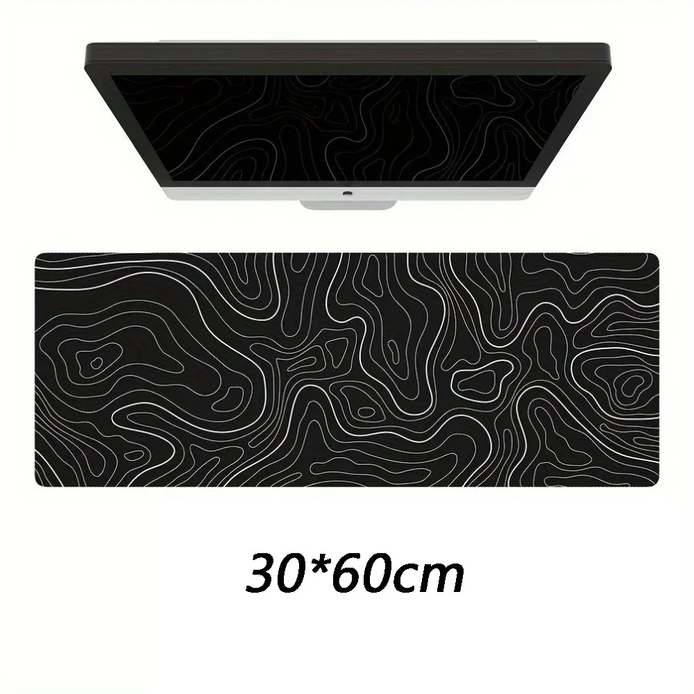 Topographic Shape Gaming Mouse Pad Anti-Slip Wear-Resistant Office Keyboard Desk Mat Keyboard Pad Computer Desk