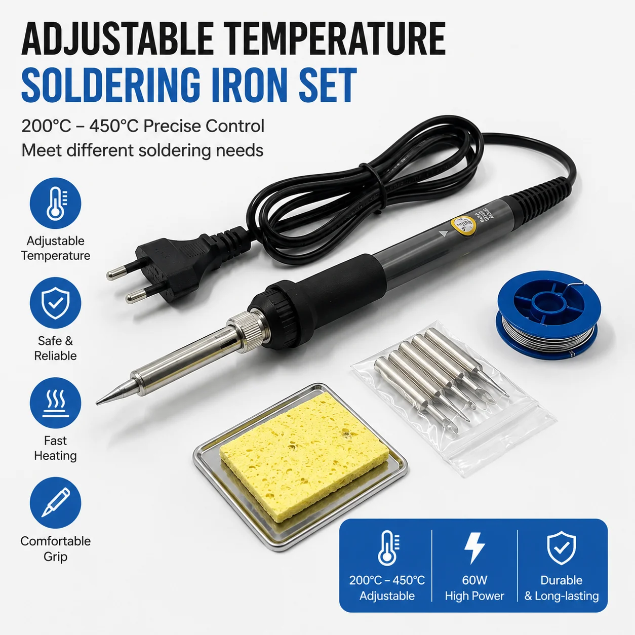 Diy Soldering Station No Electronics - Ayarlanabilir sıcaklıklı elektrikli havya, elektronik onarım