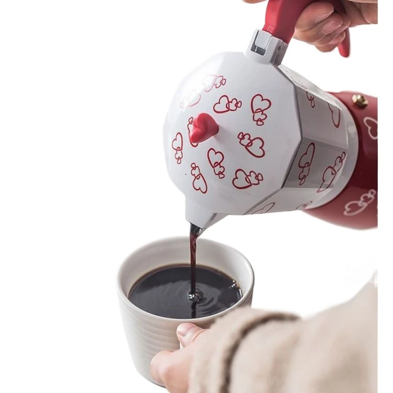 

Кофейник Love Moka, портативный аппарат высокого давления для приготовления эспрессо в винтажном европейском стиле