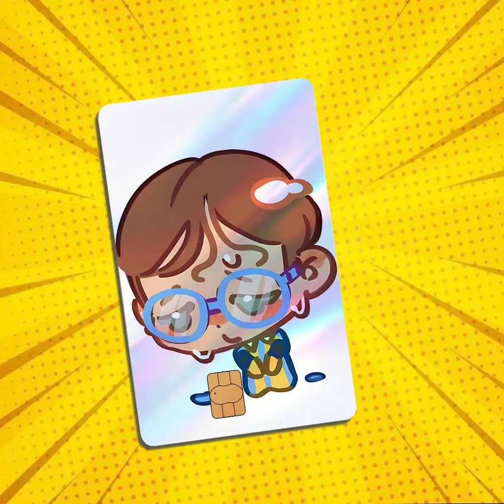 Wetwipeboy Herman Waterboy Dispatch Laser-like texture Card Stickers Credit Visa Debit Bank Charge Card Bus Metro Sticker Decal