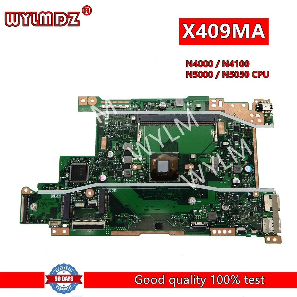 X409MA With N4000 N4100 N5000 CPU 14inch or 15inch Notebook Mainboard For ASUS X409MA X409M Laptop Motherboard 100% Tested OK