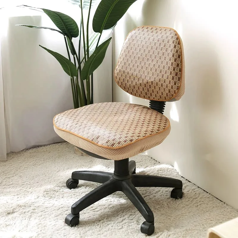 2Pcs/Set Breathable Rattan Office Chair Cover Stretchable Summer Protector for Computer Chairs Split Seat Cover Armchair Covers