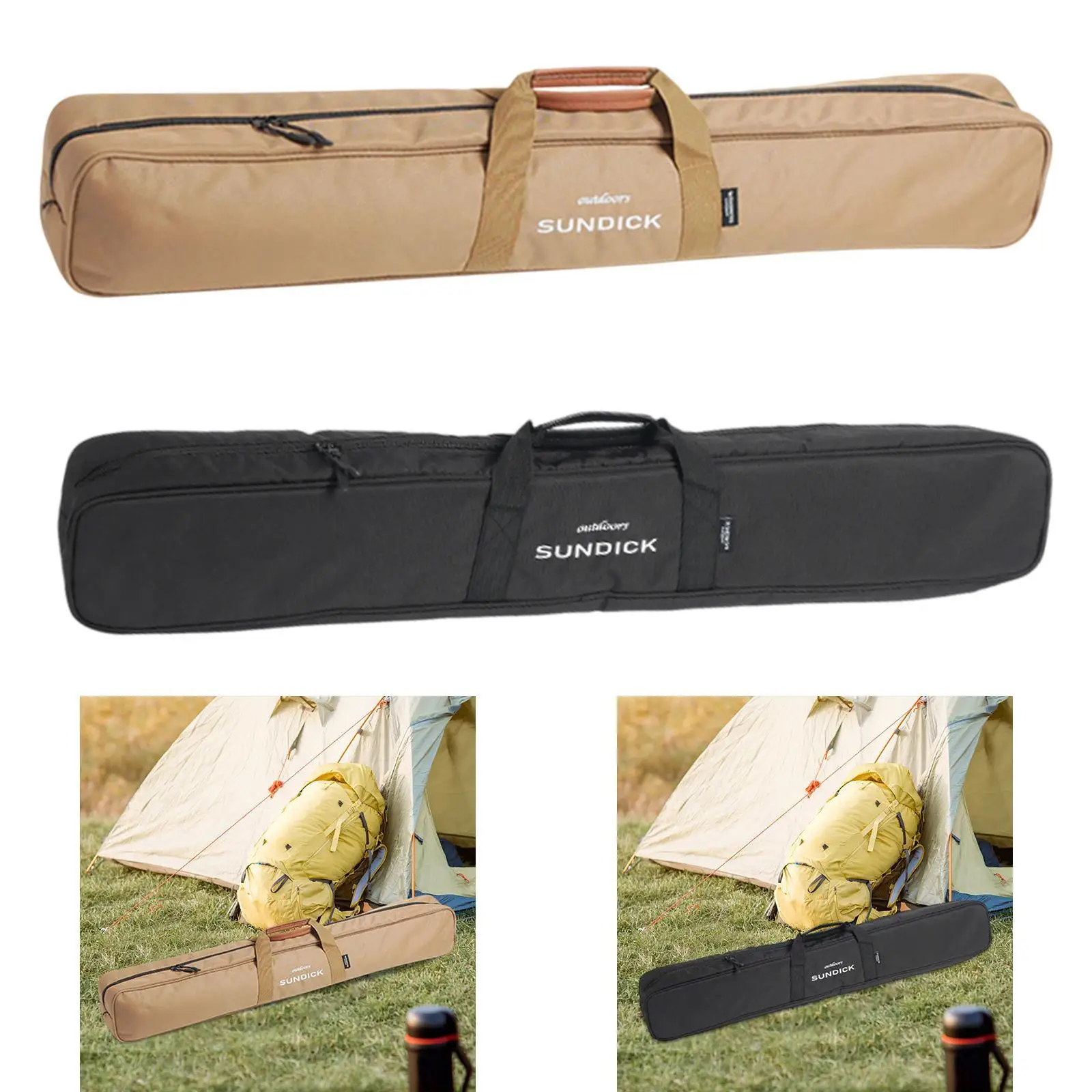 

Canopy Pole Bag Wear Resistant Multipurpose Oxford Cloth Tripod Carrying Case Zipper Closure for Backpacking Traveling Fishing