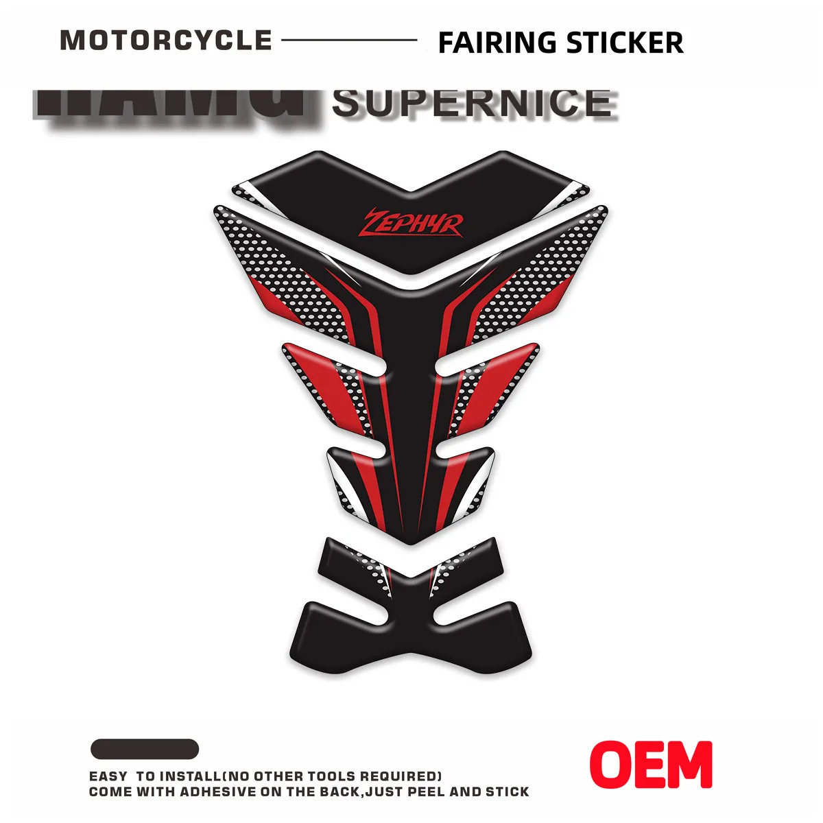 

Motorcycle Tank Pad Protector Sticker Fish Bone Decal for ZR750 ZEPHYR ER-5 Z750S ZX-25R