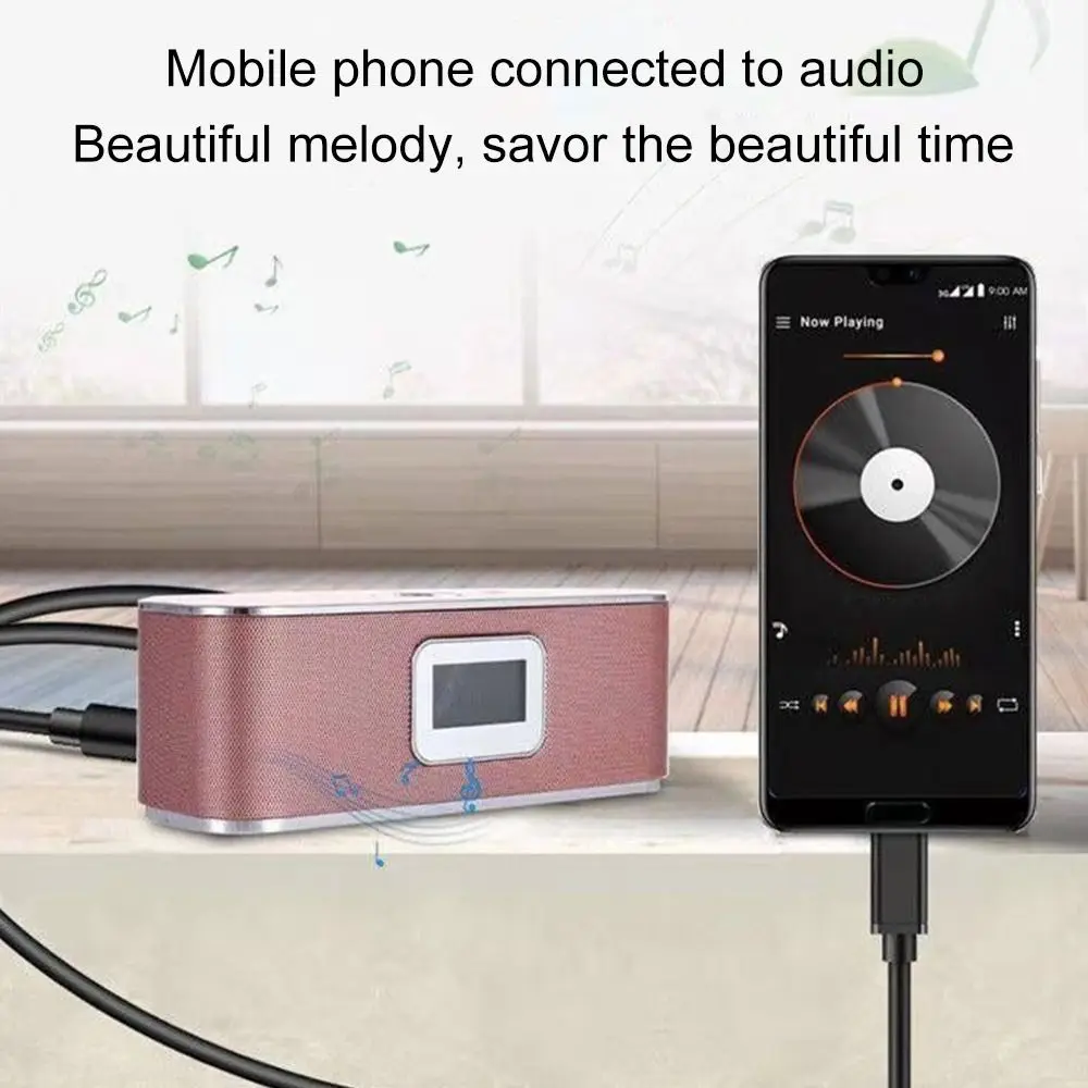 For Xiaomi Extender AUX cable Auxiliary Power Cable Type-c to 3.5mm Audio Extension Cable 3.5mm Interfaces