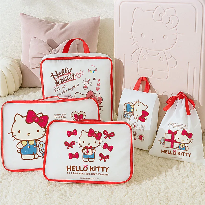 

Дорожная сумка-органайзер Hello Kitty для хранения вещей, одежды, белья, обуви и аксессуаров