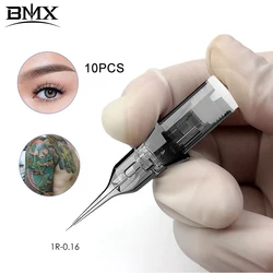 BMX 10PCS Tattoo Cartridge Needles 0.16mm Micropigmentation Permanent Make-Up Eyebrows Eyeline Lips Microblading