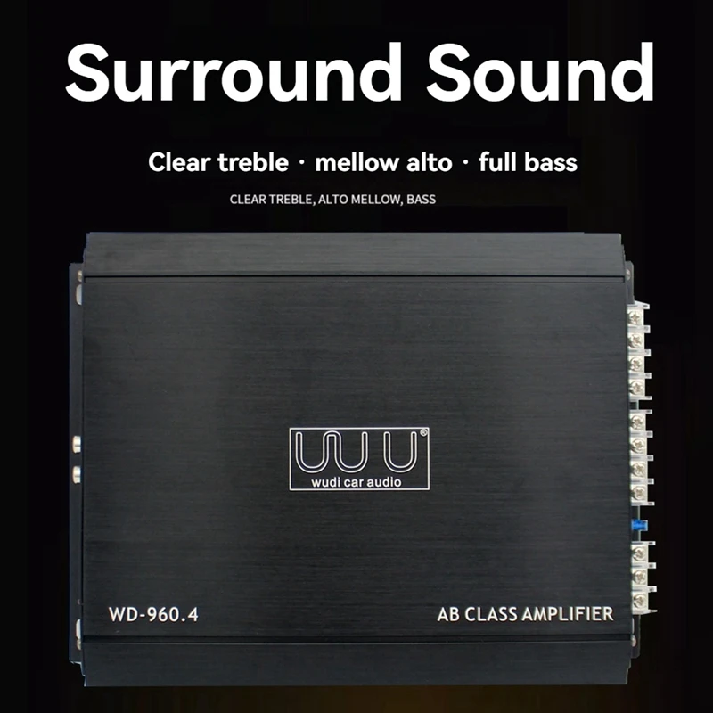 4 Channel Car Amplifier Audio Stereo AB Class Amplifier Hifi Car Power Amplifier