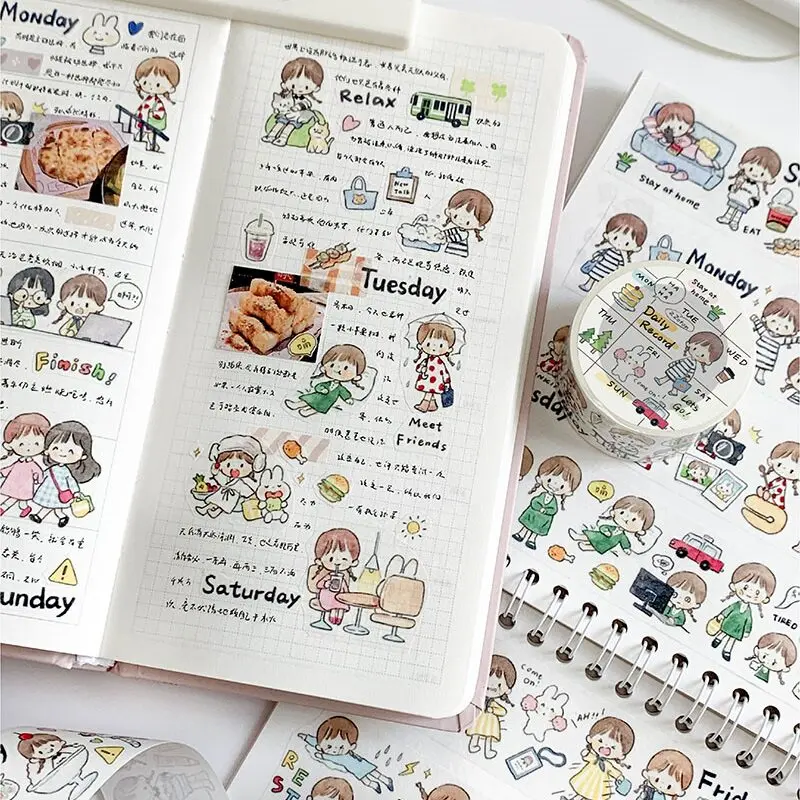 Journal Washi Masking Tape Samples Azhuo Journal Stickers Flower Language & Dreamland Series