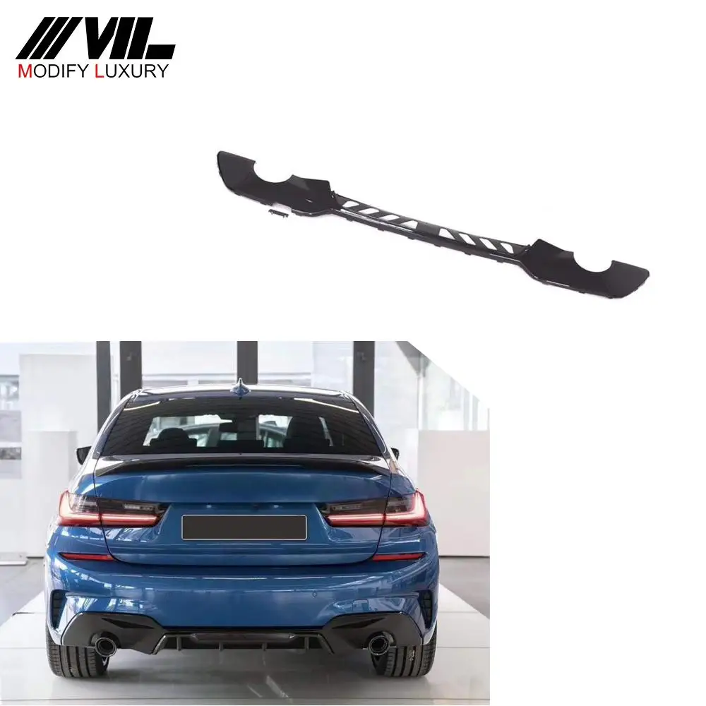 

Suitable for The PP glossy black rear bumper diffuses the BMW G20 3 series